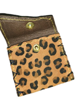 Λουράκι δερμάτινο λεοπαρ + πορτοφολακι δωρο