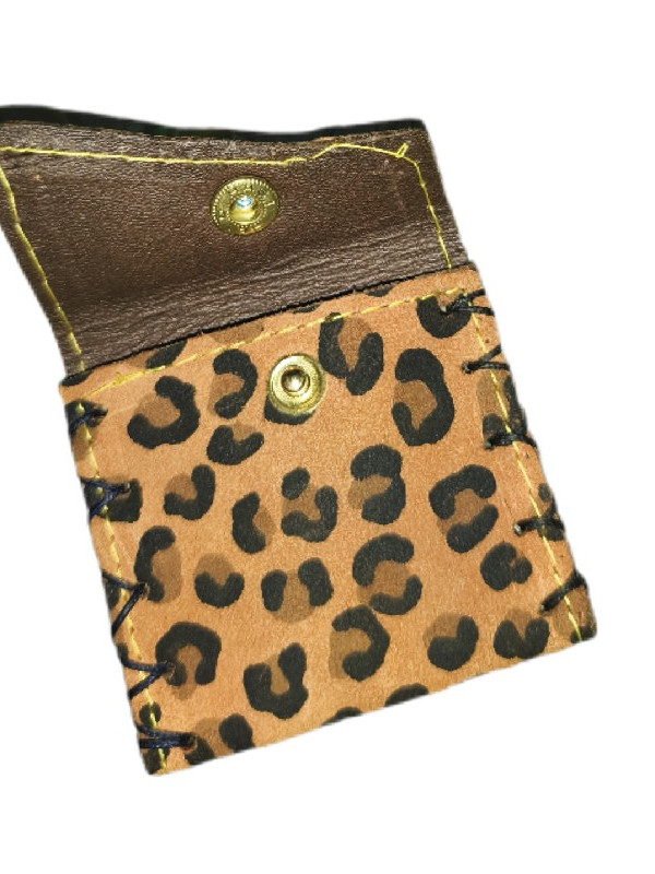 Λουράκι δερμάτινο λεοπαρ + πορτοφολακι δωρο