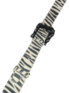 Ζέβρα τυπωμα, ασπρομαυρη δερμάτινη ζωνη