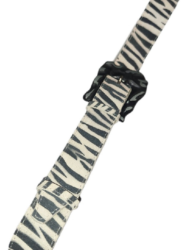 Ζέβρα τυπωμα, ασπρομαυρη δερμάτινη ζωνη